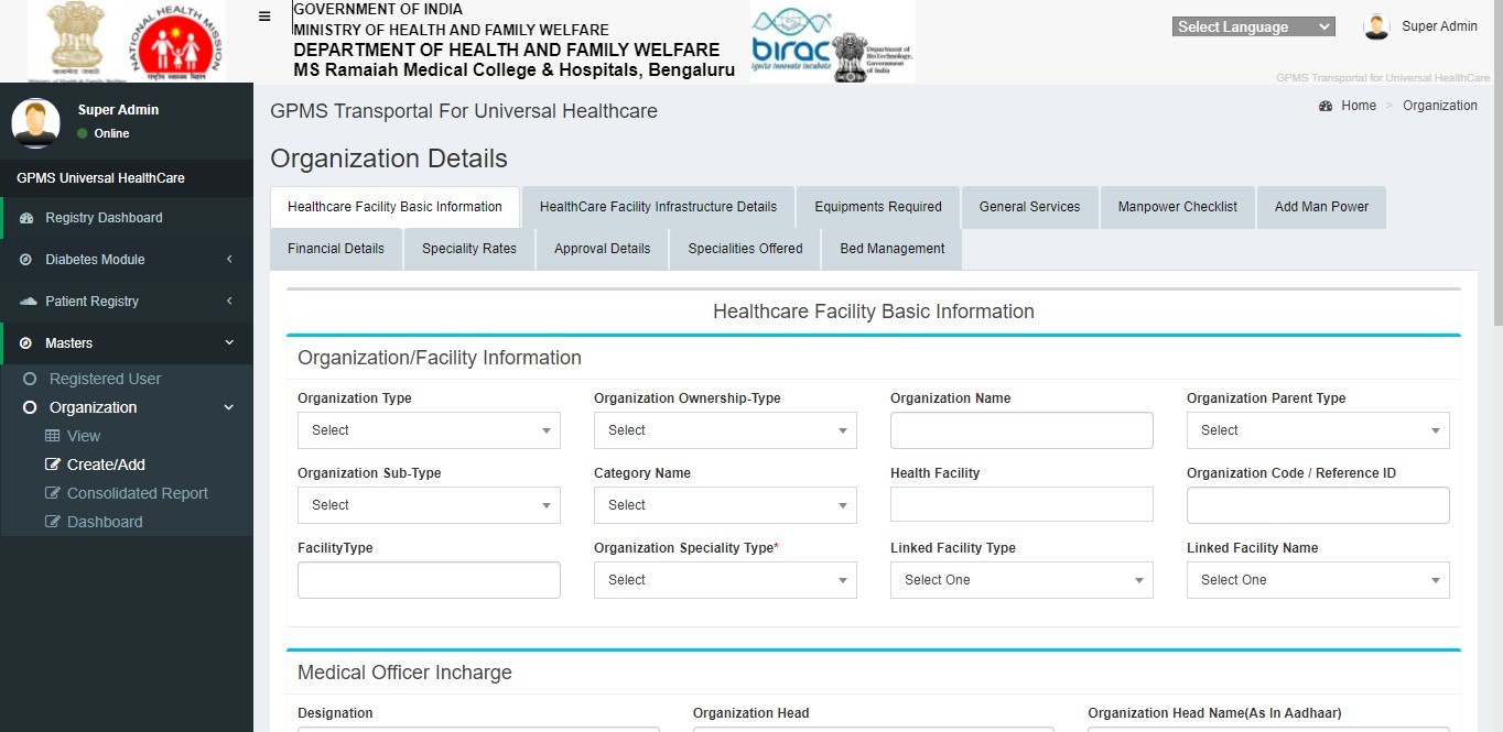 Organization Registration